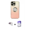 MARSİLYAN™- iPhone 13 Pro Max Kılıf Kutup Yansıma Özel Seri - Siyah Bilvis 5in1 3D Magic Cam Ekran Koruyucu + Pers Alüminyum Kamera Lens - GI