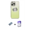 MARSİLYAN™- iPhone 13 Pro Max Kılıf Kutup Yansıma Özel Seri - Siyah Bilvis 5in1 3D Magic Cam Ekran Koruyucu + Shine Kamera Lens Koruma Cam - GI