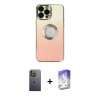MARSİLYAN™- iPhone 13 Pro Max Kılıf Kutup Yansıma Özel Seri - Siyah Bilvis 5in1 3D Magic Cam Ekran Koruyucu + Neon Fosforlu Kamera Lens - YL
