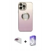 MARSİLYAN™- iPhone 13 Pro Max Kılıf Kutup Yansıma Özel Seri - Siyah Bilvis 5in1 3D Magic Cam Ekran Koruyucu + Pers Alüminyum Kamera Lens - GI