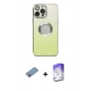 MARSİLYAN™- iPhone 13 Pro Max Kılıf Kutup Yansıma Özel Seri - Siyah Bilvis 5in1 3D Magic Cam Ekran Koruyucu + Shine Kamera Lens Koruma Cam - PE