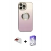 MARSİLYAN™- iPhone 13 Pro Max Kılıf Kutup Yansıma Özel Seri - Siyah Bilvis 5in1 3D Magic Cam Ekran Koruyucu + Pers Alüminyum Kamera Lens - KI