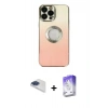 MARSİLYAN™- iPhone 13 Pro Max Kılıf Kutup Yansıma Özel Seri - Siyah Bilvis 5in1 3D Magic Cam Ekran Koruyucu + Pers Alüminyum Kamera Lens - LT