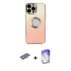 MARSİLYAN™- iPhone 13 Pro Max Kılıf Kutup Yansıma Özel Seri - Siyah Bilvis 5in1 3D Magic Cam Ekran Koruyucu + Renkli Kamera Lens Koruma Cam - TU