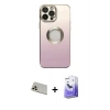 MARSİLYAN™- iPhone 13 Pro Max Kılıf Kutup Yansıma Özel Seri - Siyah Bilvis 5in1 5D Magic Hayalet Cam Ekran Koruyucu + Rainbow Kamera Lens Koruma Cam - REGD