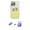 MARSİLYAN™- iPhone 13 Pro Max Kılıf Kutup Yansıma Özel Seri - Siyah Bilvis 5in1 5D Magic Hayalet Cam Ekran Koruyucu + Shine Kamera Lens Koruma Cam - PE