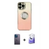 MARSİLYAN™- iPhone 13 Pro Max Kılıf Kutup Yansıma Özel Seri - Siyah Bilvis 5in1 5D Magic Hayalet Cam Ekran Koruyucu + Neon Fosforlu Kamera Lens - MI