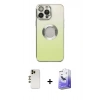 MARSİLYAN™- iPhone 13 Pro Max Kılıf Kutup Yansıma Özel Seri - Siyah Bilvis 5in1 5D Magic Hayalet Cam Ekran Koruyucu + Shine Kamera Lens - GD