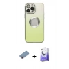 MARSİLYAN™- iPhone 13 Pro Max Kılıf Kutup Yansıma Özel Seri - Siyah Bilvis 5in1 5D Magic Hayalet Cam Ekran Koruyucu + Shine Kamera Lens Koruma Cam - PE