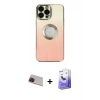 MARSİLYAN™- iPhone 13 Pro Max Kılıf Kutup Yansıma Özel Seri - Siyah Bilvis 5in1 5D Magic Hayalet Cam Ekran Koruyucu + Rainbow Kamera Lens Koruma Cam - KI