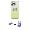 MARSİLYAN™- iPhone 13 Pro Max Kılıf Kutup Yansıma Özel Seri - Siyah Bilvis 5in1 5D Magic Hayalet Cam Ekran Koruyucu + Renkli Kamera Lens Koruma Cam - YL