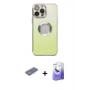 MARSİLYAN™- iPhone 13 Pro Max Kılıf Kutup Yansıma Özel Seri - Siyah Bilvis 5in1 5D Magic Hayalet Cam Ekran Koruyucu + Renkli Kamera Lens Koruma Cam - SI