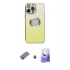 MARSİLYAN™- iPhone 13 Pro Max Kılıf Kutup Yansıma Özel Seri - Siyah Bilvis 5in1 5D Magic Hayalet Cam Ekran Koruyucu + Metal Kamera Lens Koruma Cam - KI