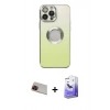 MARSİLYAN™- iPhone 13 Pro Max Kılıf Kutup Yansıma Özel Seri - Siyah Bilvis 5in1 5D Magic Hayalet Cam Ekran Koruyucu + Rainbow Kamera Lens Koruma Cam - KI