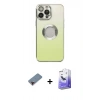 MARSİLYAN™- iPhone 13 Pro Max Kılıf Kutup Yansıma Özel Seri - Siyah Bilvis 5in1 5D Magic Hayalet Cam Ekran Koruyucu + Metal Kamera Lens Koruma Cam - KI