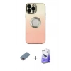MARSİLYAN™- iPhone 13 Pro Max Kılıf Kutup Yansıma Özel Seri - Siyah Bilvis 5in1 5D Magic Hayalet Cam Ekran Koruyucu + Metal Kamera Lens Koruma Cam - KI