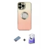 MARSİLYAN™- iPhone 13 Pro Max Kılıf Kutup Yansıma Özel Seri - Siyah Bilvis 5in1 5D Magic Hayalet Cam Ekran Koruyucu + Shine Kamera Lens Koruma Cam - PE
