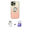 MARSİLYAN™- iPhone 13 Pro Max Kılıf Kutup Yansıma Özel Seri - Siyah Bilvis 5in1 5D Magic Hayalet Cam Ekran Koruyucu + Shine Kamera Lens - GD