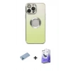 MARSİLYAN™- iPhone 13 Pro Max Kılıf Kutup Yansıma Özel Seri - Siyah Bilvis 5in1 5D Magic Hayalet Cam Ekran Koruyucu + Shine Kamera Lens Koruma Cam - MI