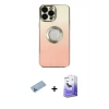 MARSİLYAN™- iPhone 13 Pro Max Kılıf Kutup Yansıma Özel Seri - Siyah Bilvis 5in1 5D Magic Hayalet Cam Ekran Koruyucu + Shine Kamera Lens Koruma Cam - MI