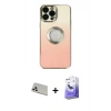 MARSİLYAN™- iPhone 13 Pro Max Kılıf Kutup Yansıma Özel Seri - Siyah Bilvis 5in1 5D Magic Hayalet Cam Ekran Koruyucu + Rainbow Kamera Lens Koruma Cam - BZ