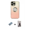 MARSİLYAN™- iPhone 13 Pro Max Kılıf Kutup Yansıma Özel Seri - Siyah Bilvis Hayalet Cam Ekran Koruyucu + Shine Kamera Lens Koruma Cam - GI