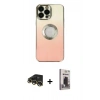 MARSİLYAN™- iPhone 13 Pro Max Kılıf Kutup Yansıma Özel Seri - Siyah Bilvis Hayalet Cam Ekran Koruyucu + Raze Metal Kamera Lens - GD