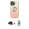 MARSİLYAN™- iPhone 13 Pro Max Kılıf Kutup Yansıma Özel Seri - Siyah Bilvis Hayalet Cam Ekran Koruyucu + Raze Metal Kamera Lens - GD