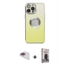 MARSİLYAN™- iPhone 13 Pro Max Kılıf Kutup Yansıma Özel Seri - Siyah Bilvis Hayalet Cam Ekran Koruyucu + Pers Alüminyum Kamera Lens - GI