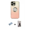 MARSİLYAN™- iPhone 13 Pro Max Kılıf Kutup Yansıma Özel Seri - Siyah Bilvis Hayalet Cam Ekran Koruyucu + Shine Kamera Lens Koruma Cam - MI