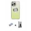 MARSİLYAN™- iPhone 13 Pro Max Kılıf Kutup Yansıma Özel Seri - Siyah Bilvis Hayalet Cam Ekran Koruyucu + Shine Kamera Lens Koruma Cam - MI