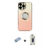 MARSİLYAN™- iPhone 13 Pro Max Kılıf Kutup Yansıma Özel Seri - Siyah Bilvis Hayalet Cam Ekran Koruyucu + Shine Kamera Lens Koruma Cam - MI