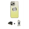 MARSİLYAN™- iPhone 13 Pro Max Kılıf Kutup Yansıma Özel Seri - Siyah Bilvis Hayalet Cam Ekran Koruyucu + Raze Metal Kamera Lens - GD