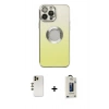 MARSİLYAN™- iPhone 13 Pro Max Kılıf Kutup Yansıma Özel Seri - Siyah Bilvis Hayalet Cam Ekran Koruyucu + Shine Kamera Lens - GD
