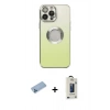 MARSİLYAN™- iPhone 13 Pro Max Kılıf Kutup Yansıma Özel Seri - Siyah Bilvis Hayalet Cam Ekran Koruyucu + Shine Kamera Lens Koruma Cam - MI