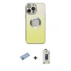 MARSİLYAN™- iPhone 13 Pro Max Kılıf Kutup Yansıma Özel Seri - Siyah Bilvis Hayalet Cam Ekran Koruyucu + Shine Kamera Lens Koruma Cam - MI