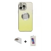 MARSİLYAN™- iPhone 13 Pro Max Kılıf Kutup Yansıma Özel Seri - Siyah Joko 5D Cam + Pers Alüminyum Kamera Lens - GD