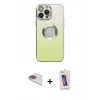 MARSİLYAN™- iPhone 13 Pro Max Kılıf Kutup Yansıma Özel Seri - Siyah Joko 5D Cam + Pers Alüminyum Kamera Lens - GD