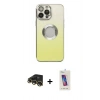 MARSİLYAN™- iPhone 13 Pro Max Kılıf Kutup Yansıma Özel Seri - Siyah Joko 5D Cam + Raze Metal Kamera Lens - GD