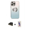 MARSİLYAN™- iPhone 13 Pro Max Kılıf Kutup Yansıma Özel Seri - Siyah Joko 5D Cam + Raze Metal Kamera Lens - GD