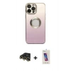 MARSİLYAN™- iPhone 13 Pro Max Kılıf Kutup Yansıma Özel Seri - Siyah Joko 5D Cam + Raze Metal Kamera Lens - GD