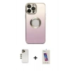 MARSİLYAN™- iPhone 13 Pro Max Kılıf Kutup Yansıma Özel Seri - Siyah Joko 5D Cam + Shine Kamera Lens - GD