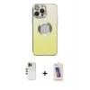 MARSİLYAN™- iPhone 13 Pro Max Kılıf Kutup Yansıma Özel Seri - Siyah Joko 5D Cam + Shine Kamera Lens - GD
