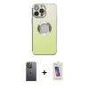 MARSİLYAN™- iPhone 13 Pro Max Kılıf Kutup Yansıma Özel Seri - Siyah Joko 5D Cam + Neon Fosforlu Kamera Lens - YL