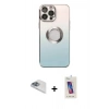 MARSİLYAN™- iPhone 13 Pro Max Kılıf Kutup Yansıma Özel Seri - Siyah Joko 5D Cam + Pers Alüminyum Kamera Lens - SABE