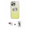 MARSİLYAN™- iPhone 13 Pro Max Kılıf Kutup Yansıma Özel Seri - Siyah Joko 5D Cam + Pers Alüminyum Kamera Lens - KI