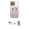 MARSİLYAN™- iPhone 13 Pro Max Kılıf Kutup Yansıma Özel Seri - Siyah Joko 5D Cam + Pers Alüminyum Kamera Lens - SABE