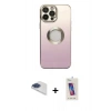 MARSİLYAN™- iPhone 13 Pro Max Kılıf Kutup Yansıma Özel Seri - Siyah Joko 5D Cam + Pers Alüminyum Kamera Lens - LT