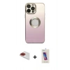 MARSİLYAN™- iPhone 13 Pro Max Kılıf Kutup Yansıma Özel Seri - Siyah Joko 5D Cam + Pers Alüminyum Kamera Lens - KI