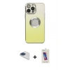 MARSİLYAN™- iPhone 13 Pro Max Kılıf Kutup Yansıma Özel Seri - Siyah Joko 5D Cam + Pers Alüminyum Kamera Lens - LT